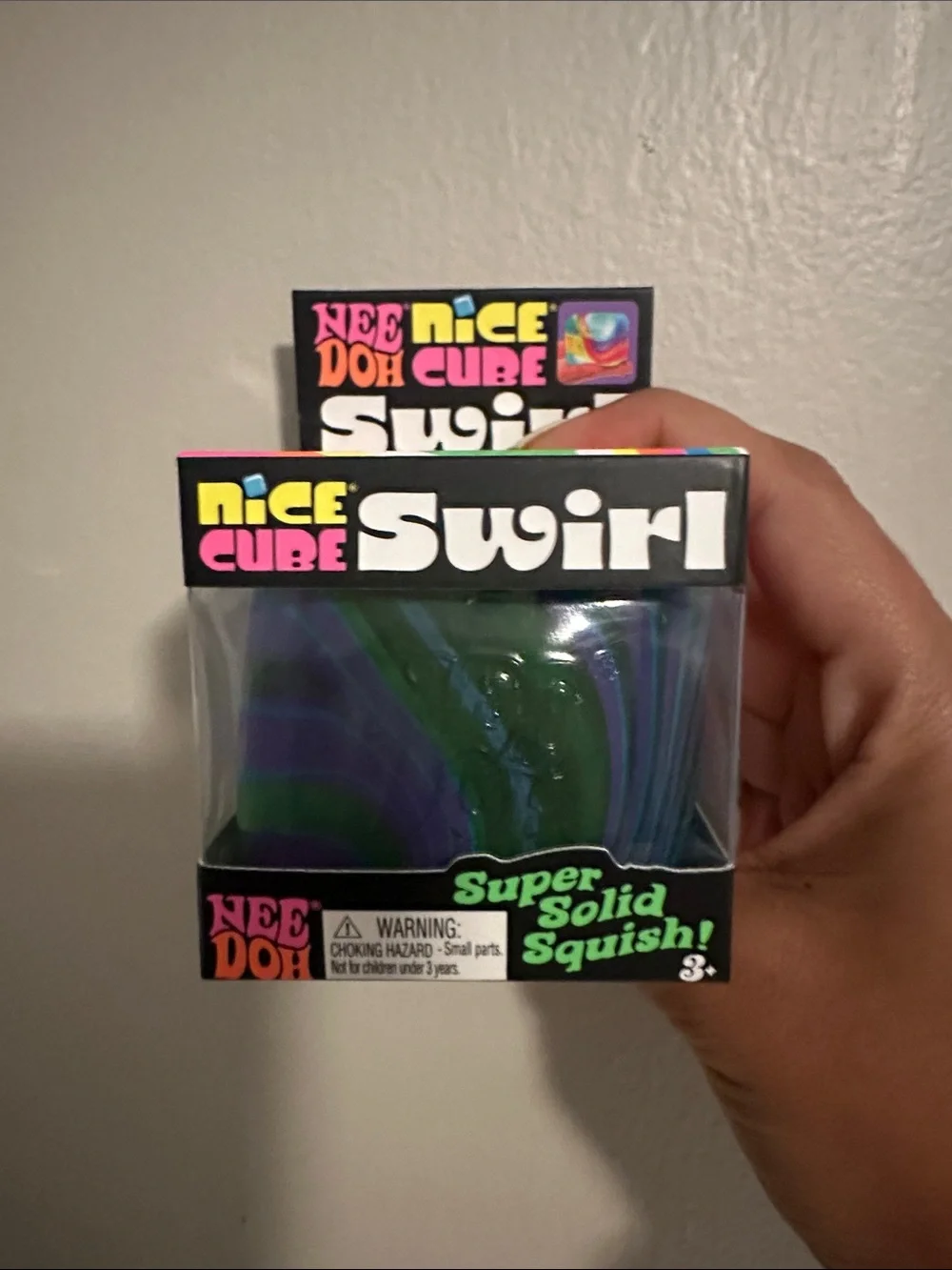 NeeDoh Nice Cube Swirl - Green & Purple
